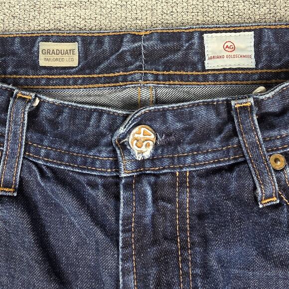 ADRIANO GOLDSCHMIED AG MENS BLUE THE GRADUATE TAILORED LEG JEANS SIZE 32R - Picture 9 of 13